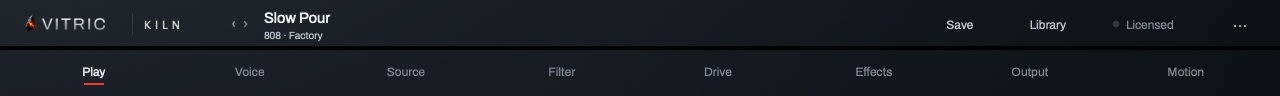 Kiln's header and page names