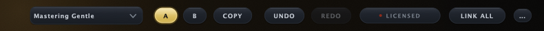 Harmonic Multiband's top bar