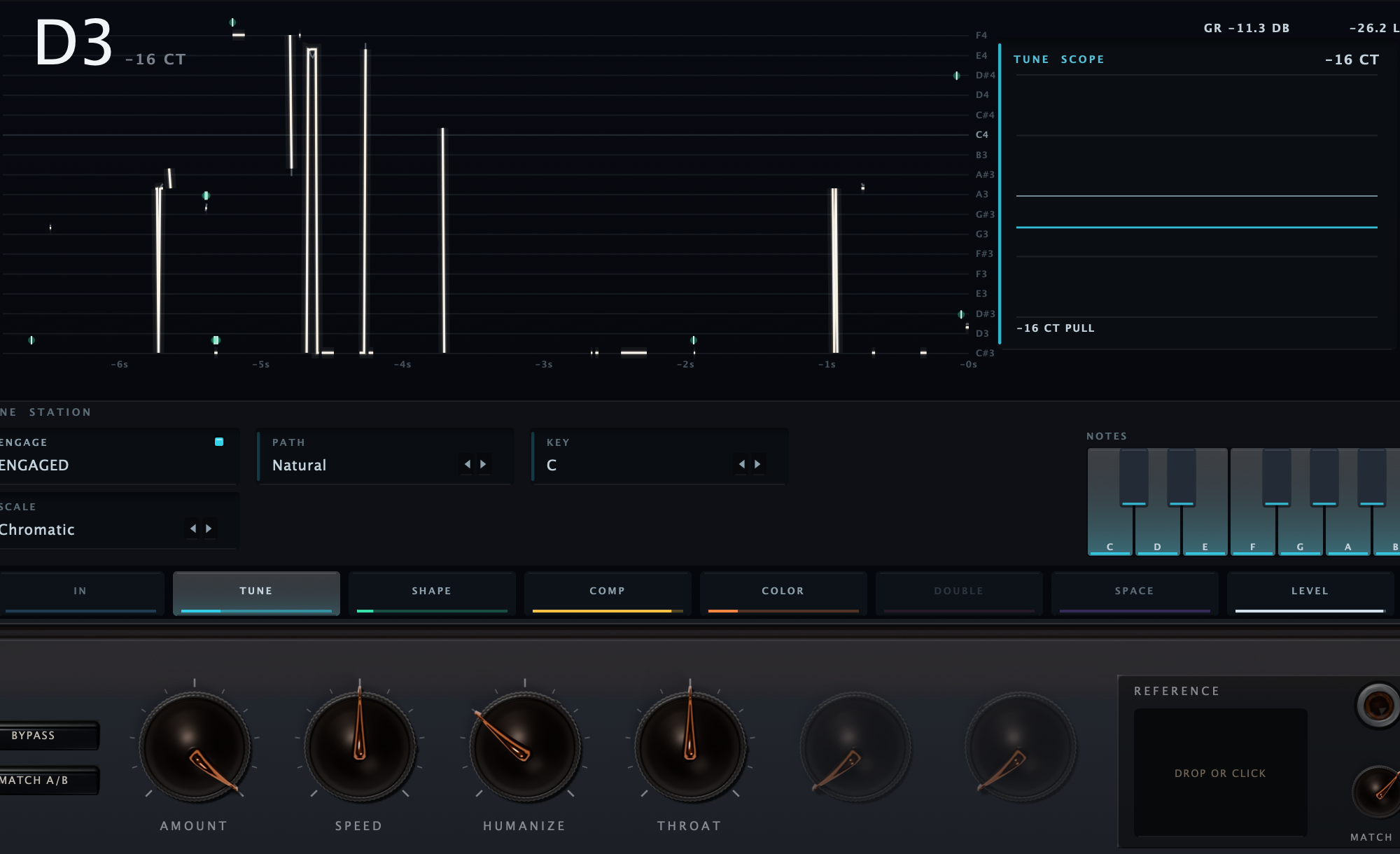 Burnish real editor in Design view showing the eight stations