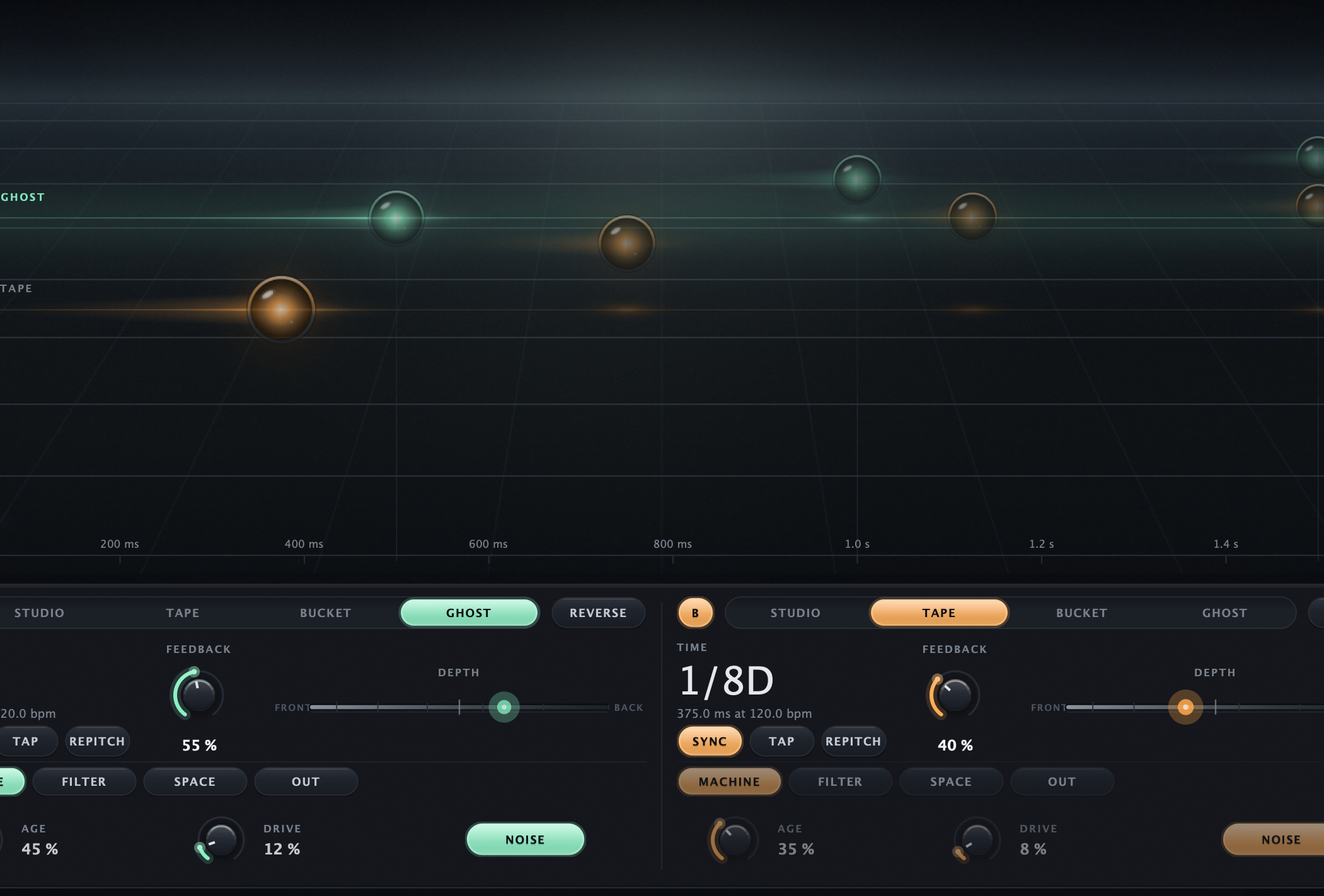 Colonnade Delay licensed interface in Ghost engine