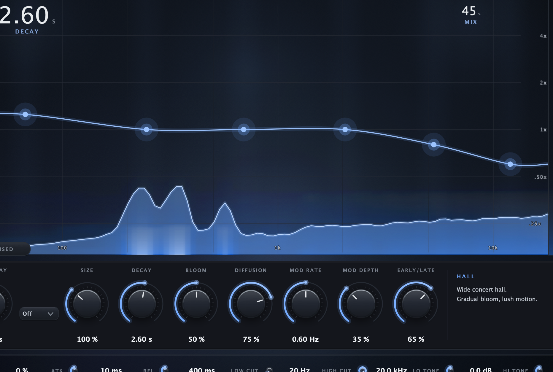 Halo Reverb licensed interface in Hall space