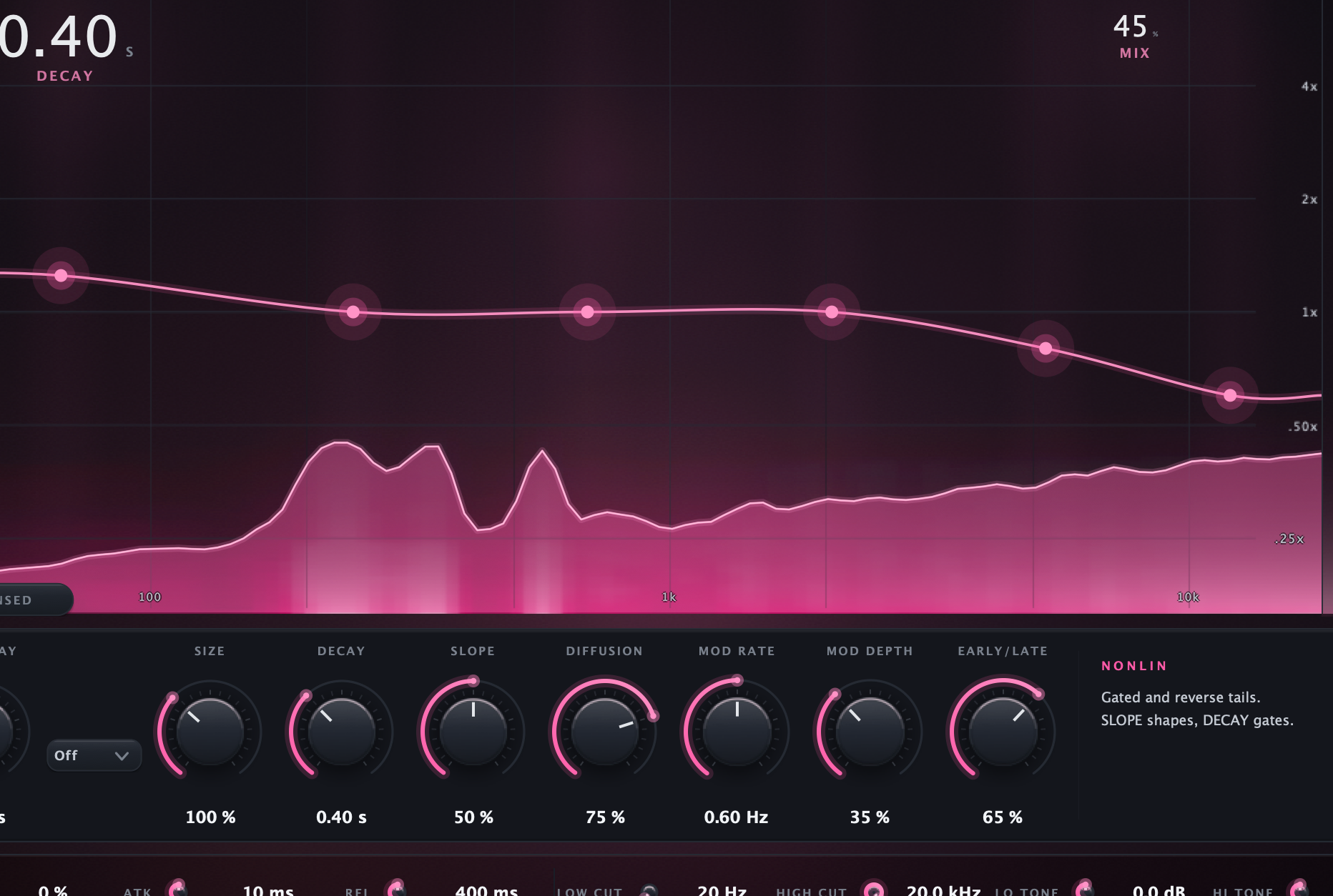 Halo Reverb licensed interface in Nonlinear space