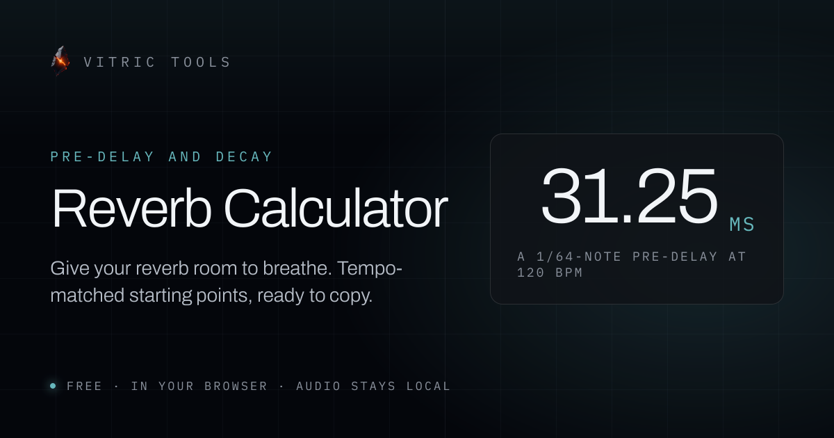 Reverb Calculator: Pre-Delay and Decay from BPM | Vitric